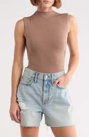 Blu Pepper Side Cinched Mock Neck Top