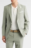 BOSS Hutson Slim Fit Microcheck Wool Blend Sport Coat