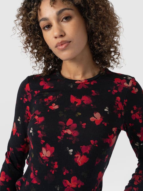 Shop Saint + Sofia Austen Crew Neck Long Sleeve Tee