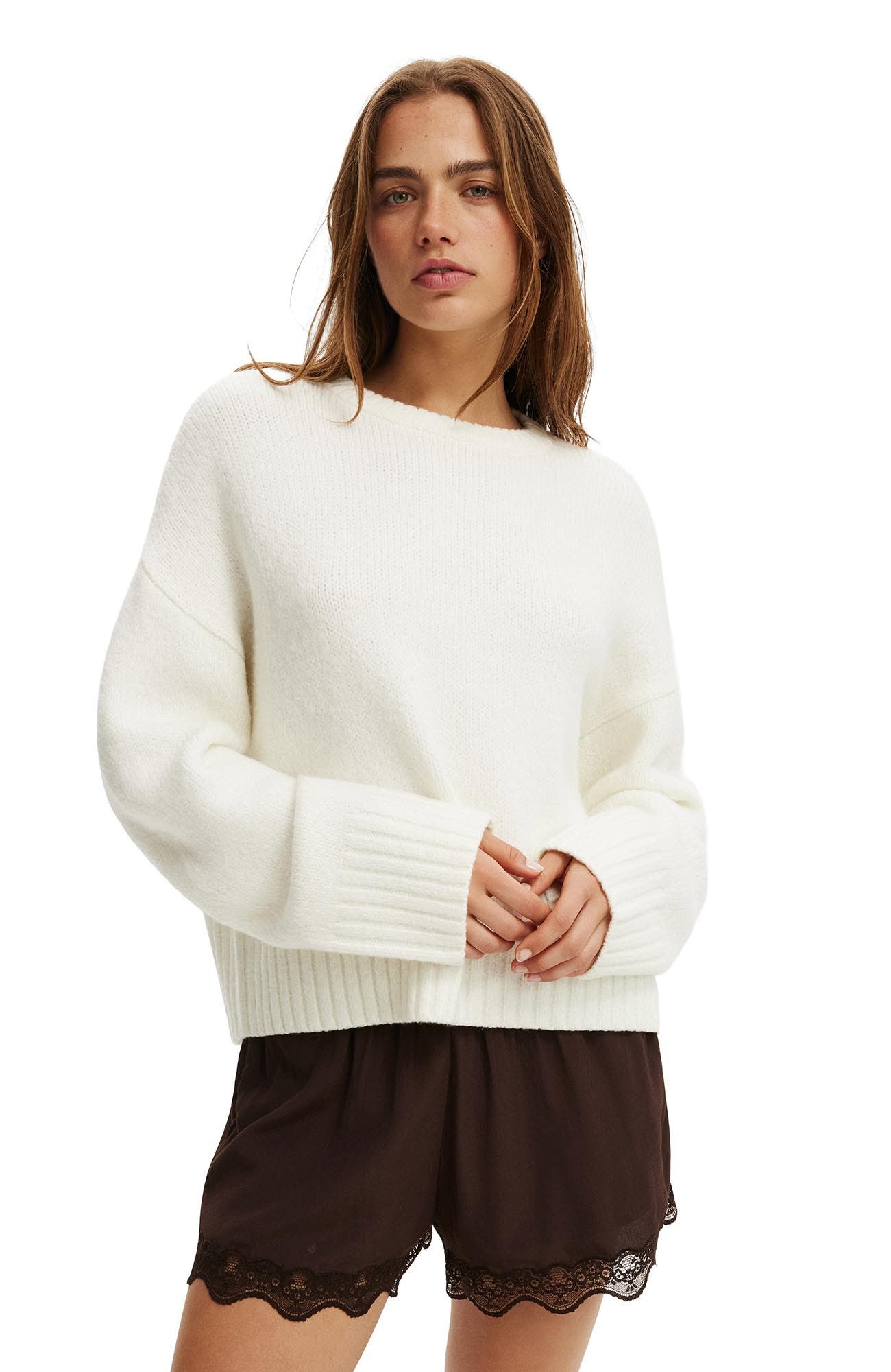 Women's Cotton Crew Neck Sweater