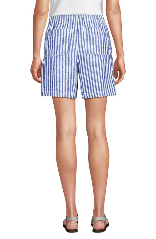 LANDS' END LANDS' END LINEN HIGH RISE PULL ON 7" SHORTS