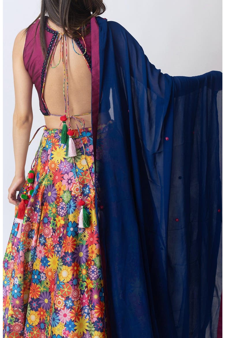 Kari Floral Chaniya Choli, Alternate, color, Purple