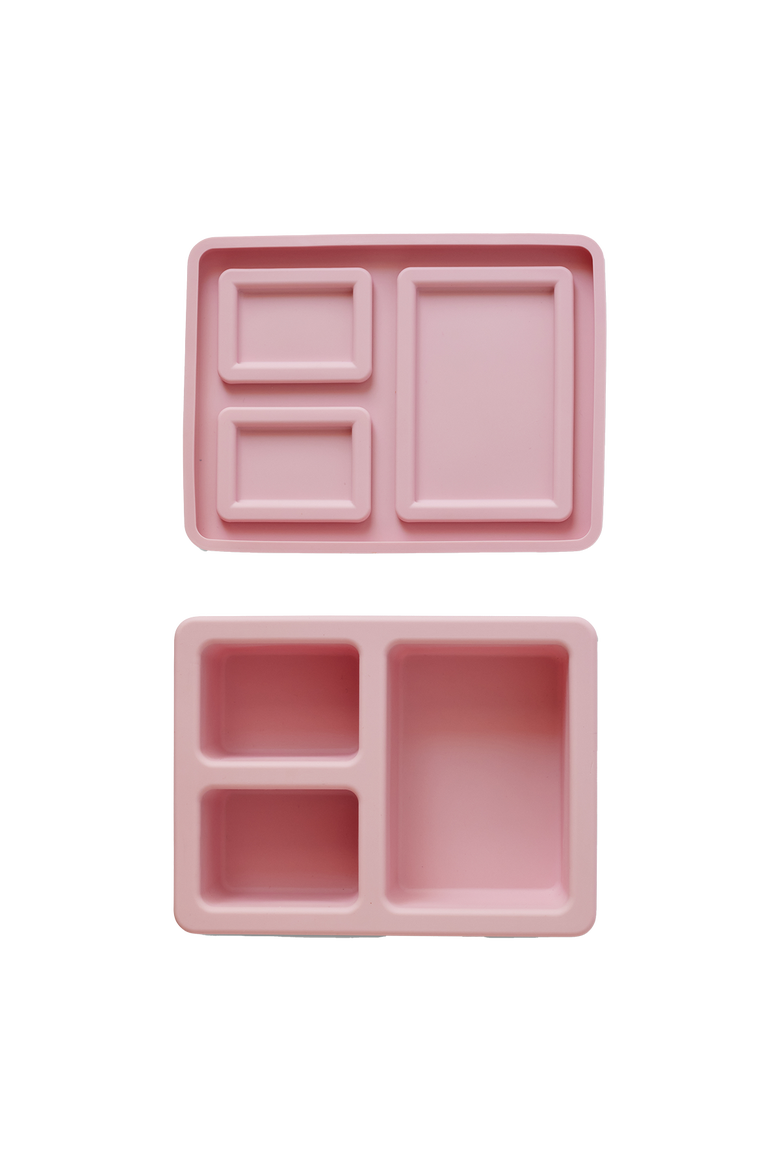 Silicone Mini  Bento Box, Alternate, color, Unicorn Bubbllegum Pink