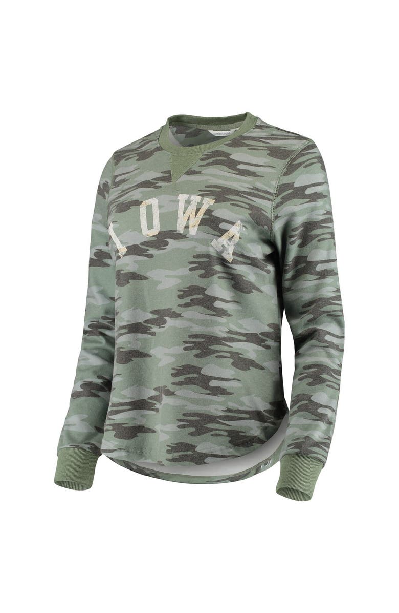 CAMP DAVID Women's Camo Iowa Hawkeyes Comfy Pullover Sweatshirt, Alternate, color, 
