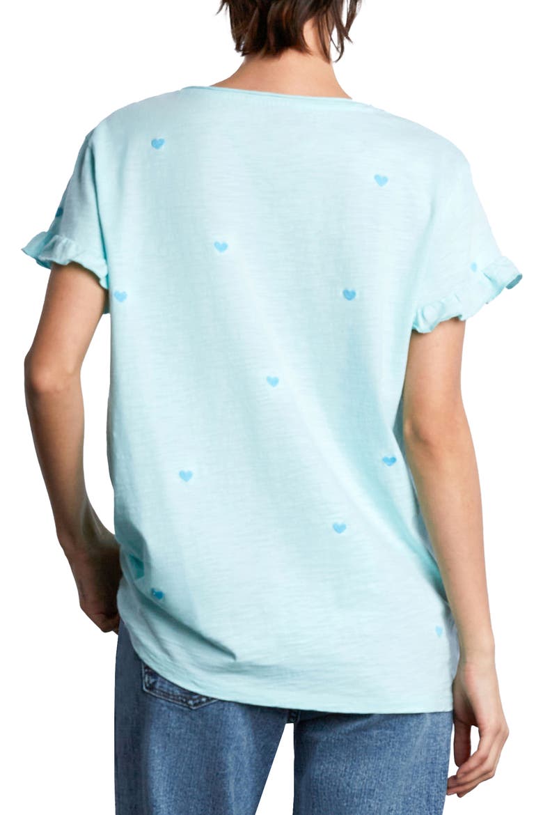 Sweetheart Embroidered Cotton T-Shirt, Alternate, color, FAIR AQUA