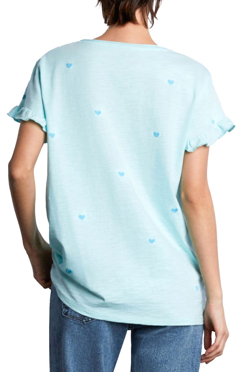 Billy T Sweetheart Embroidered Cotton T-Shirt, Alternate, color, Fair Aqua
