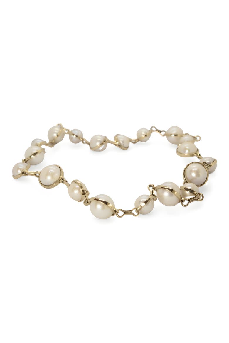 Baroque Freshwater Pearl Necklace, Alternate, color, YELLOW GOLD/ PEARL