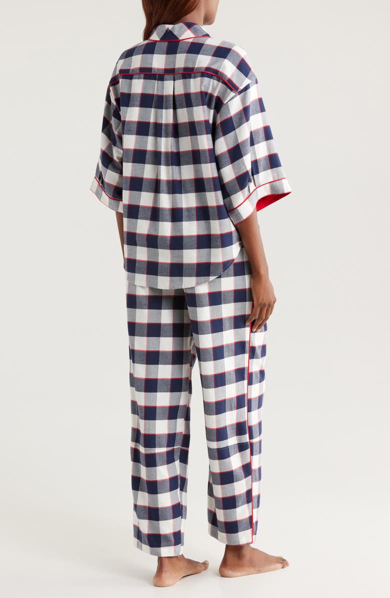 Lunya Check Cotton & Modal Flannel Pajamas, Alternate, color, Alpine Plaid