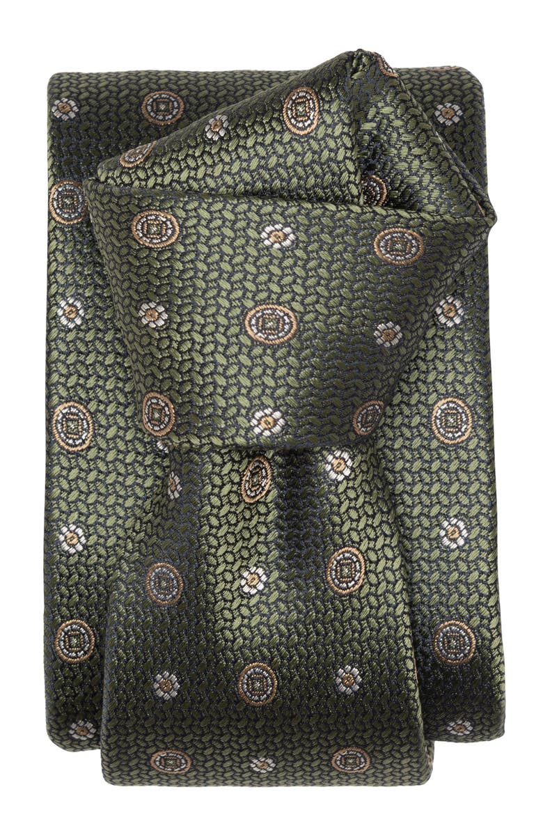 Elizabetta Benelli - Silk Jacquard Tie for Men, Alternate, color, Sage Green
