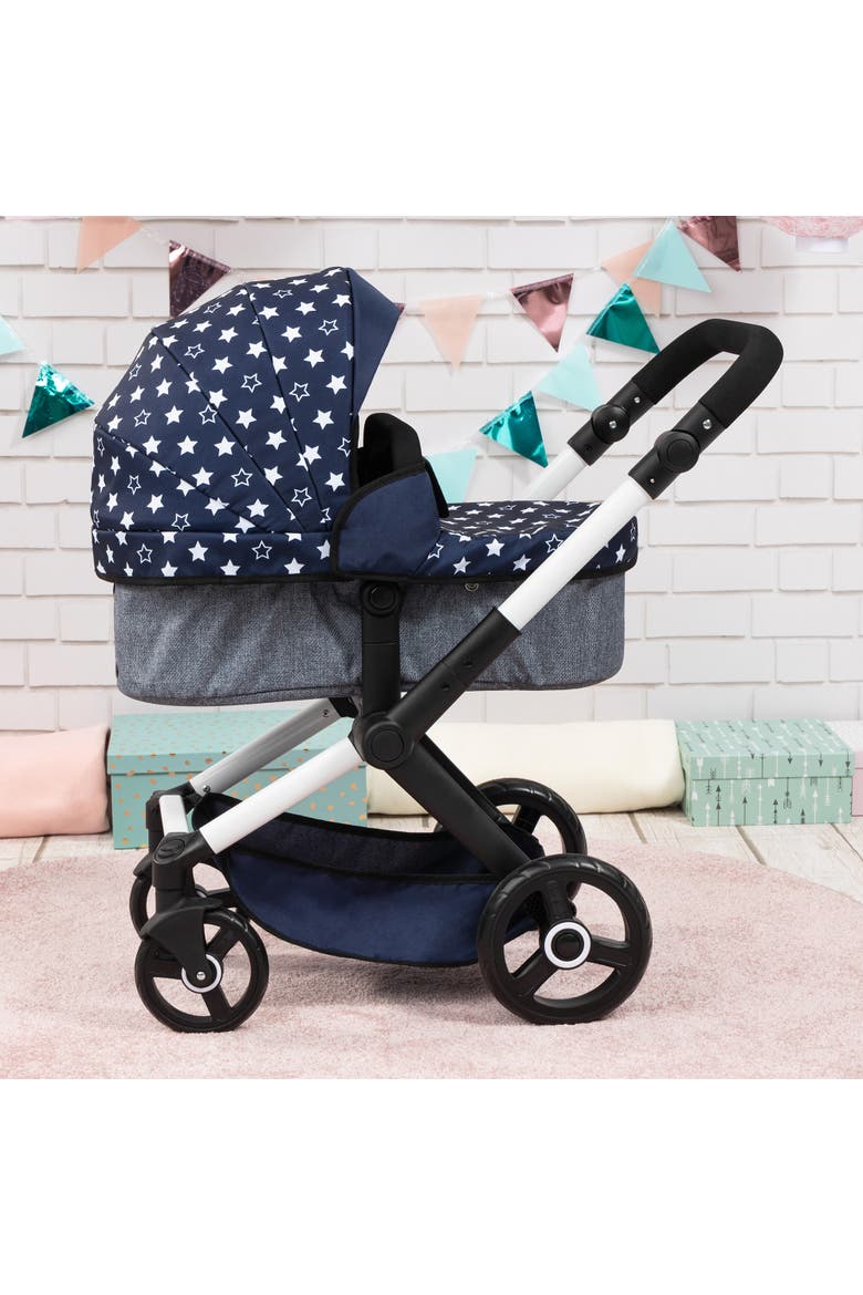 Pram Xeo Blue & White Stars Dolls Up to 18 Inch, Alternate, color, Multicolored