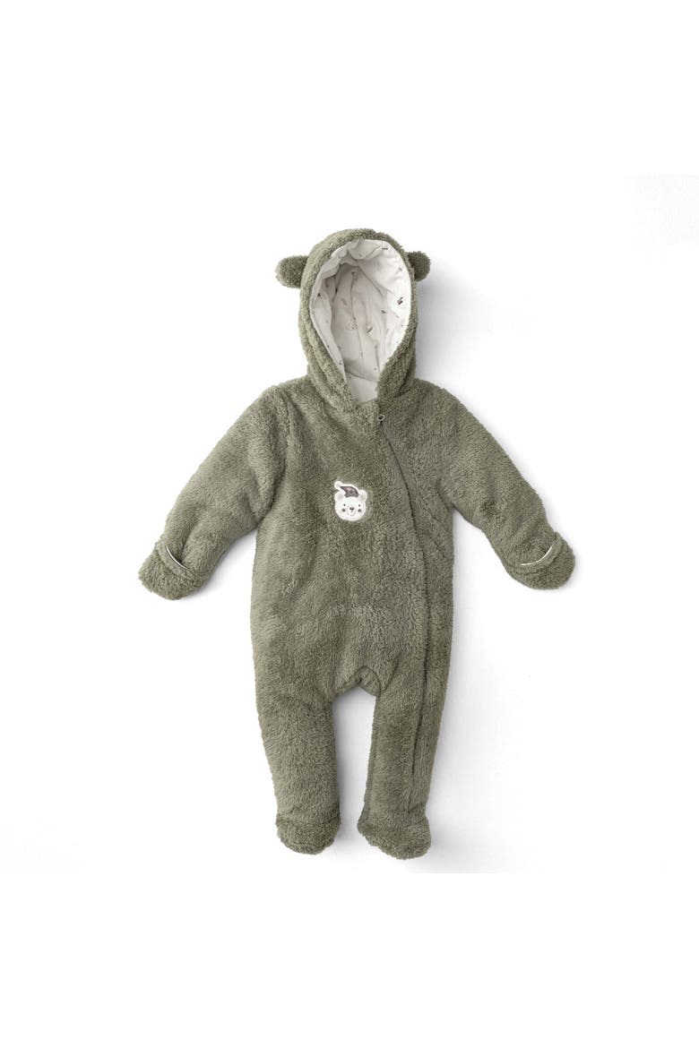 Forest Snuggle Bear Bodysuit, Main, color, Green