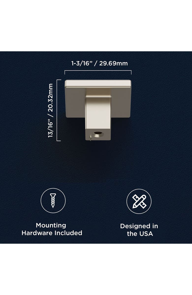 Heritage Designs Heritage Tempo Cabinet Knobs 10Pk, Alternate, color, Silver