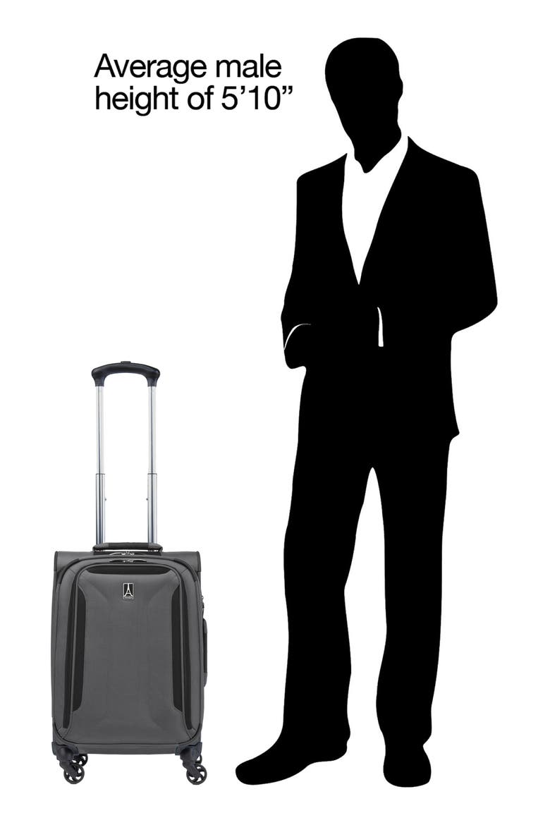 Pilot Air 2 21-Inch Expandable Carry-On Spinner Luggage, Alternate, color, GREY/ BLACK
