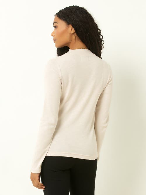 Single Stitch Long Sleeve Knit Top In White