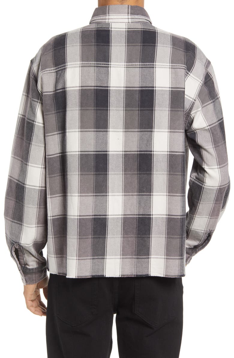 John Elliott Hemi Point Sur Check Oversize Cotton Button-Up Shirt, Alternate, color,