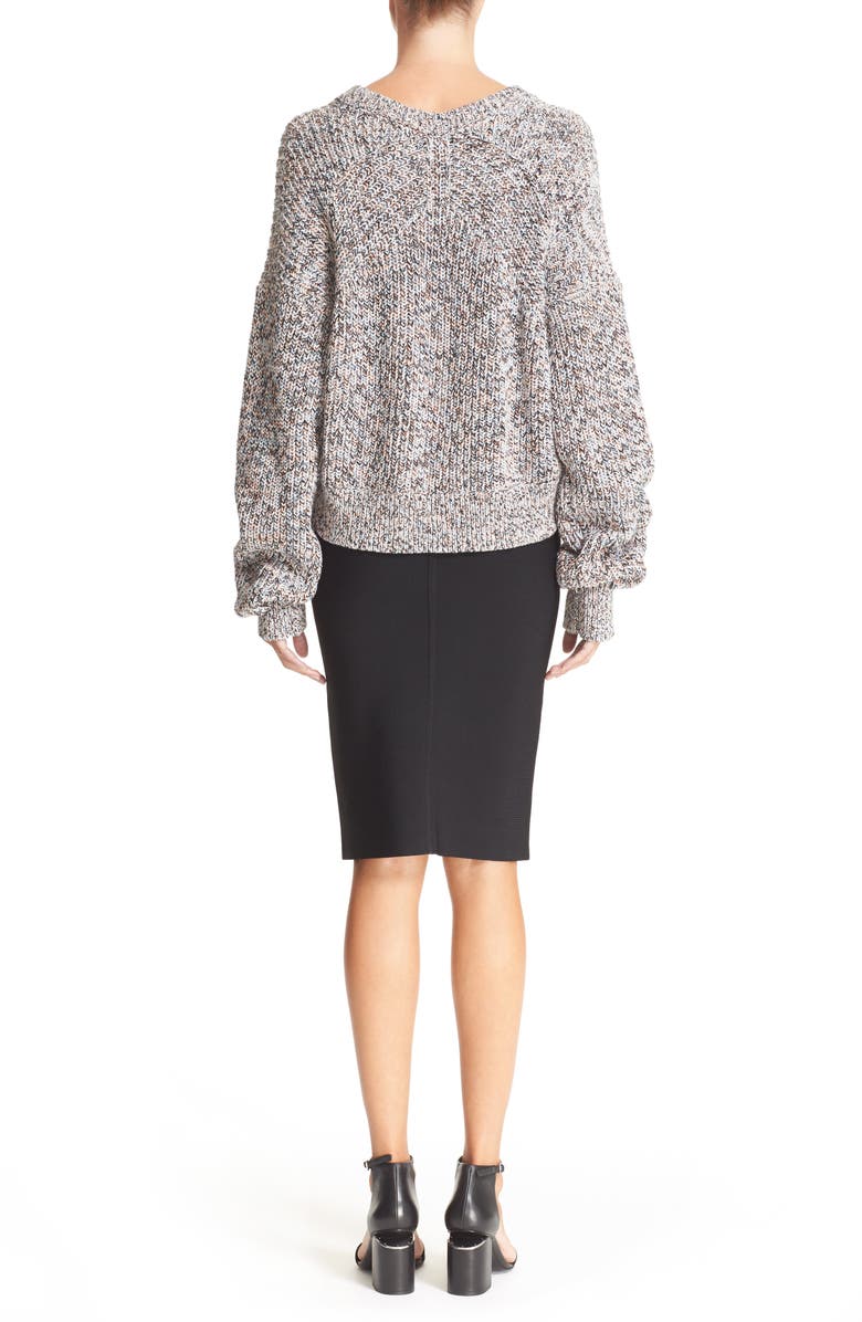 alexanderwang.t T by Alexander Wang Crop Cotton Sweater, Alternate, color,