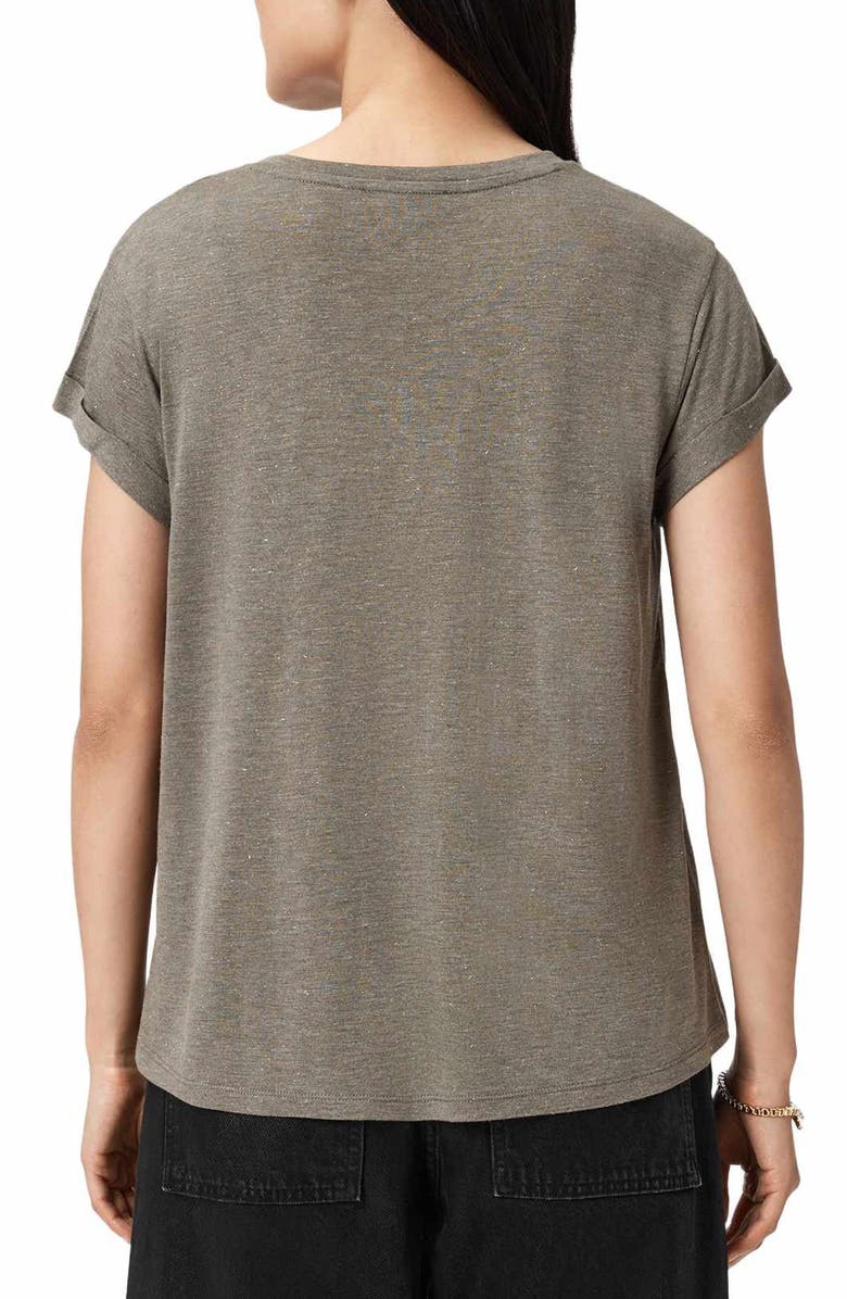 AllSaints Anna Shimmer T-Shirt, Alternate, color, Grey Marl