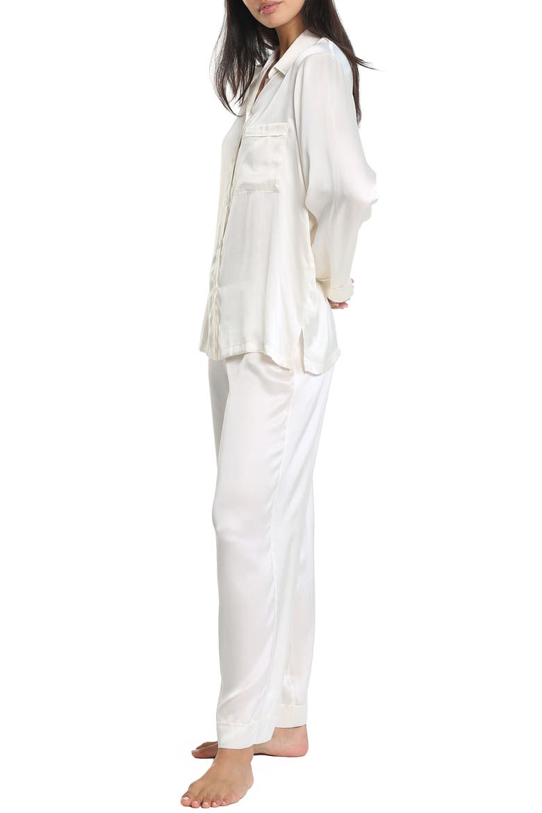 Silk Pajamas, Alternate, color, ECRU