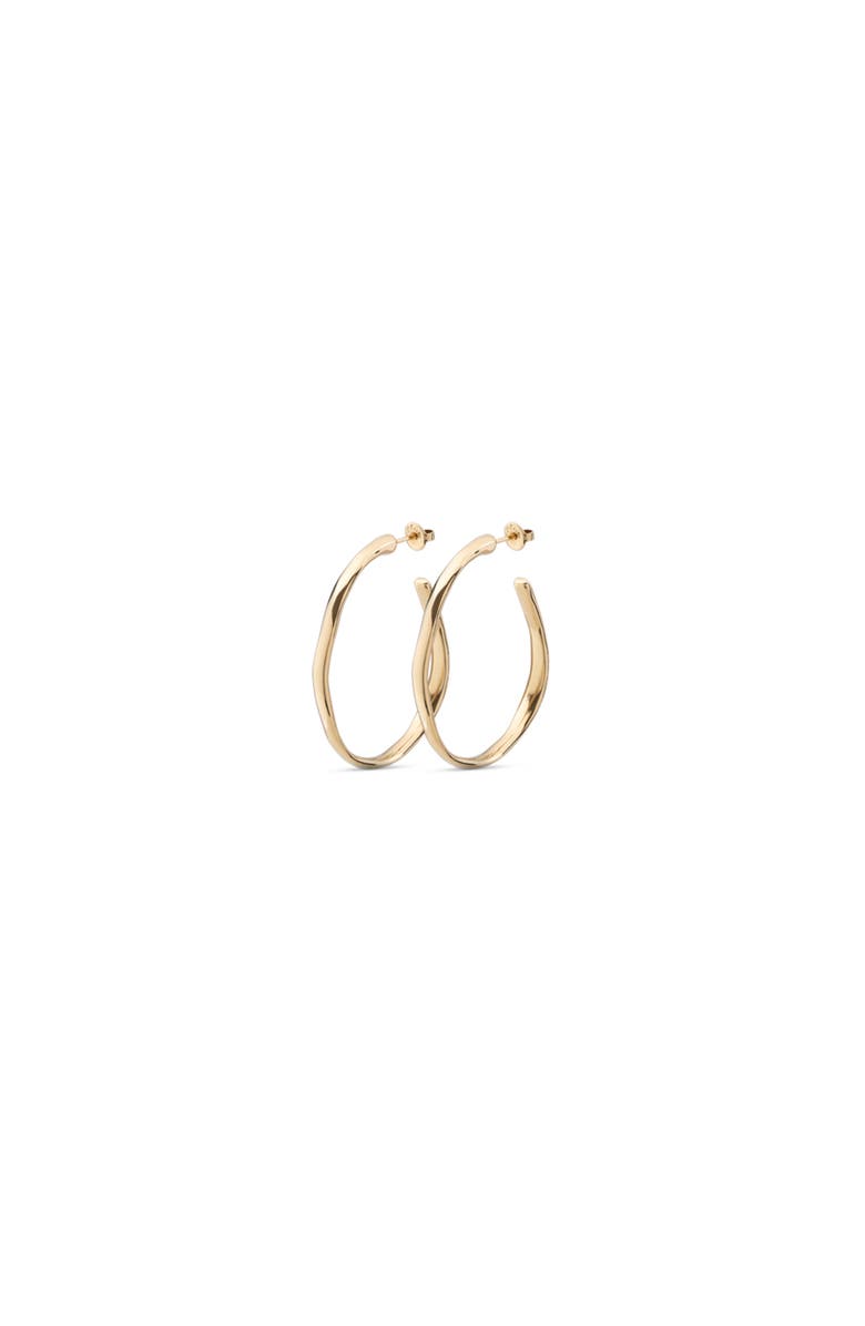 UNODE50 Sleek Open Hoop Earrings, Alternate, color, Gold