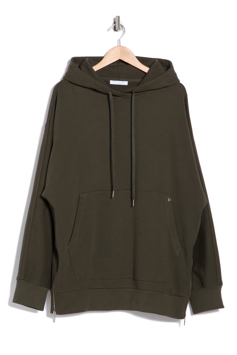 Mega Zip Cotton Hoodie, Alternate, color, SEAWEED
