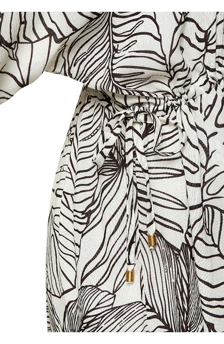 LASCANA Palm Print Cover Up, Alternate, color, Ivory 
Black