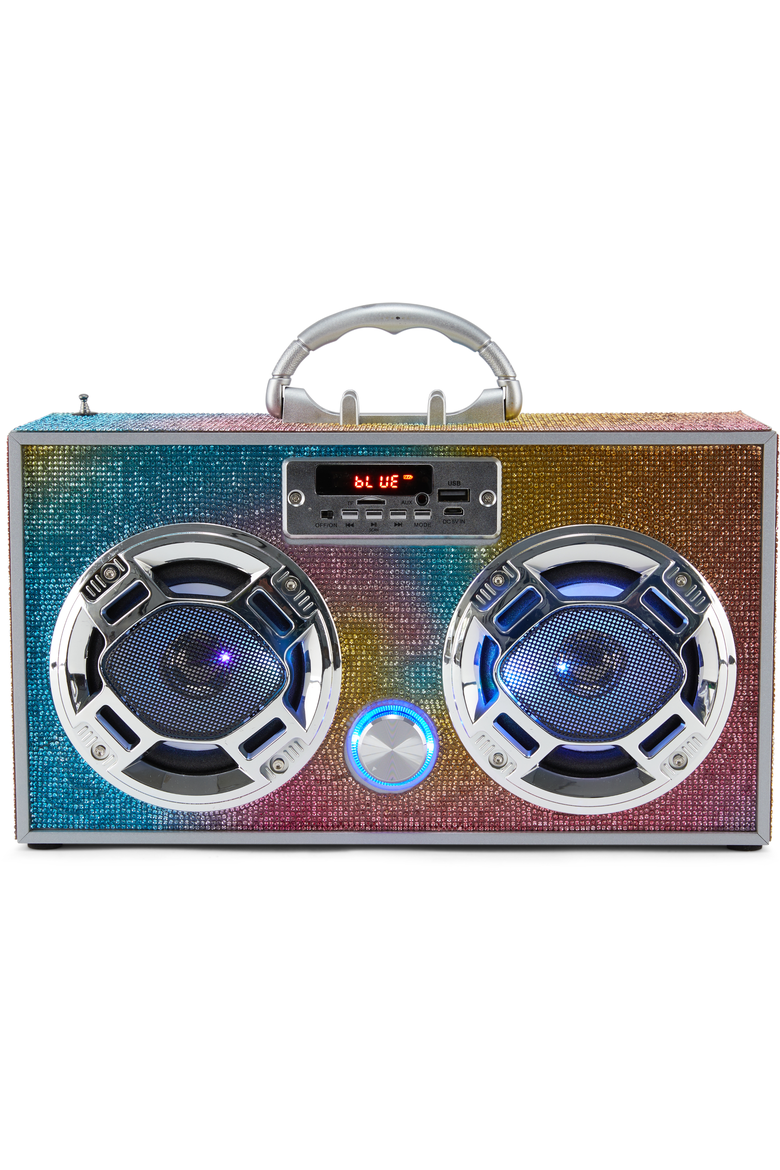 Boombox Bluetooth Speaker, Main, color, Swirl Bling