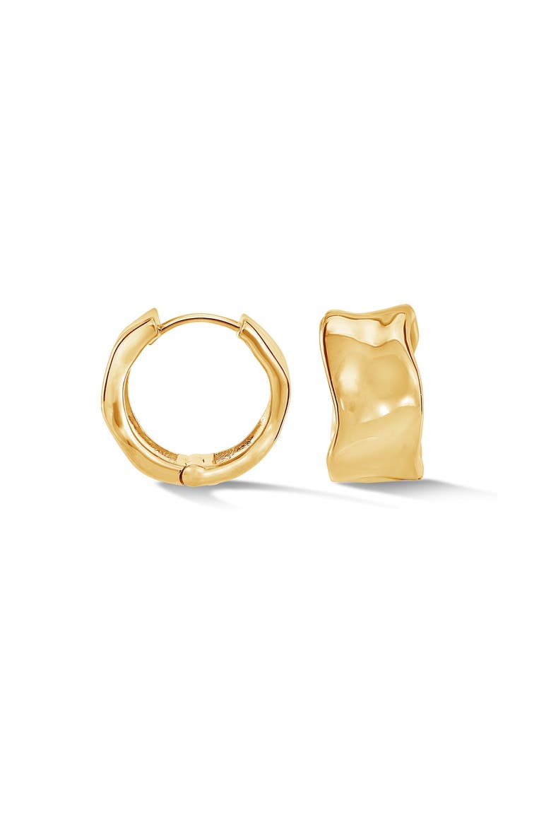 Wide Waterfall Huggie Hoops, Main, color, Yellow Gold Vermeil