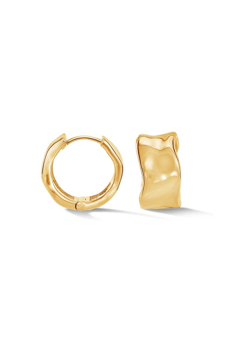 Dower & Hall Wide Waterfall Huggie Hoops, Main, color, Yellow Gold Vermeil