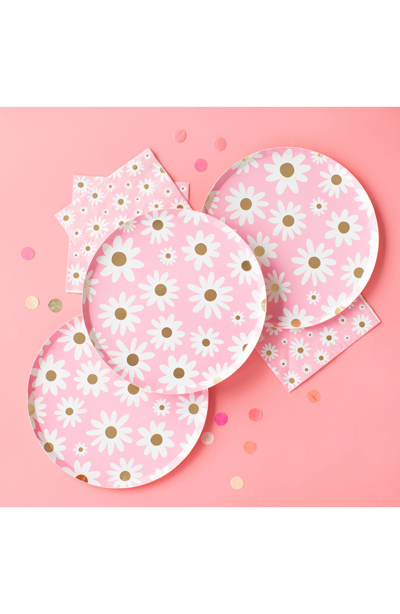 Jollity & Co Peace & Love Daisy Dinner Plates, Alternate, color, Assorted Pre-Pack