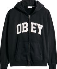Obey Control Faded Zip Hoodie
