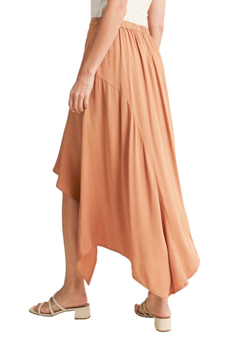 WISHLIST Asymmetric Midi Skirt, Alternate, color, Camel