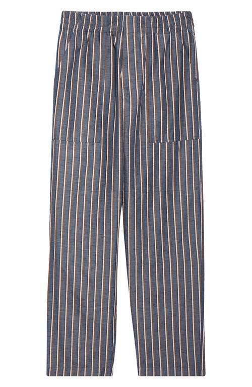 Bottega Veneta Cotton Blend Wide Leg Pants In Blue