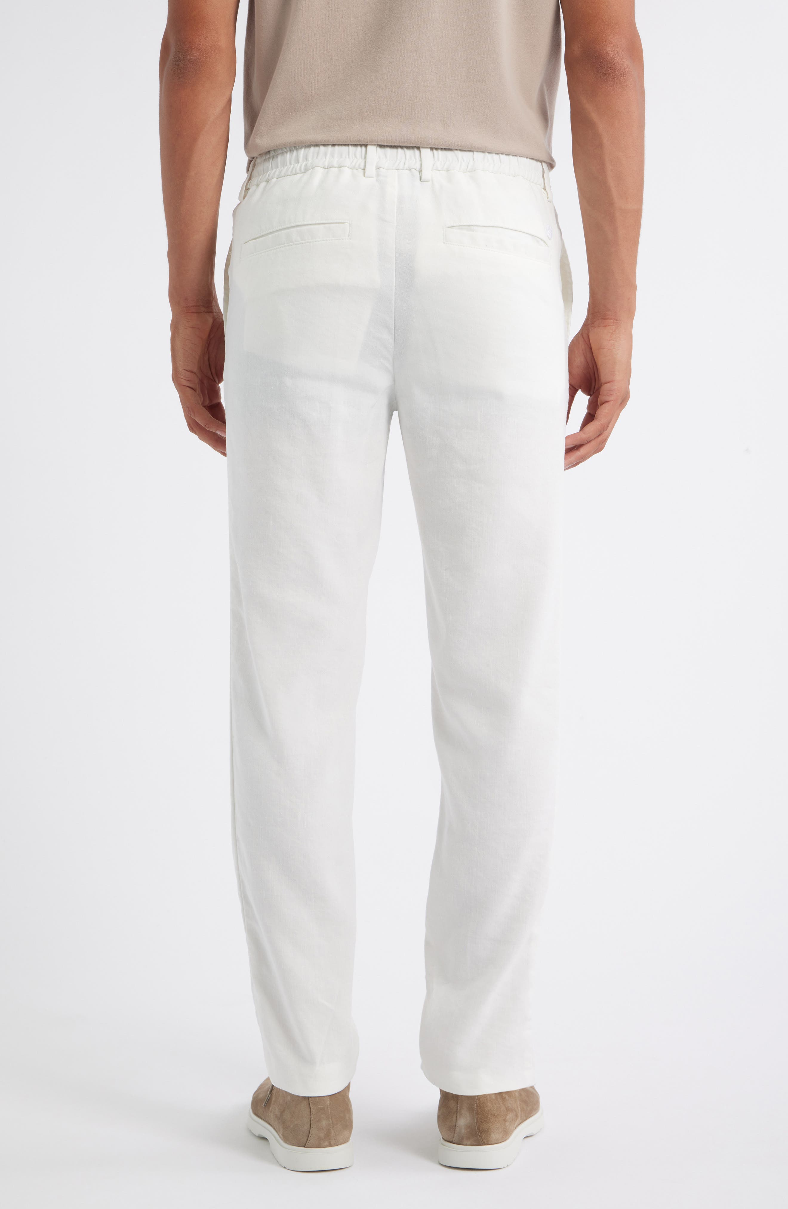 Kane Flat Front Linen Blend Drawstring Pants - image 2