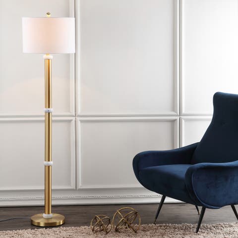 Gregory Metal/Marble LED Floor Lamp