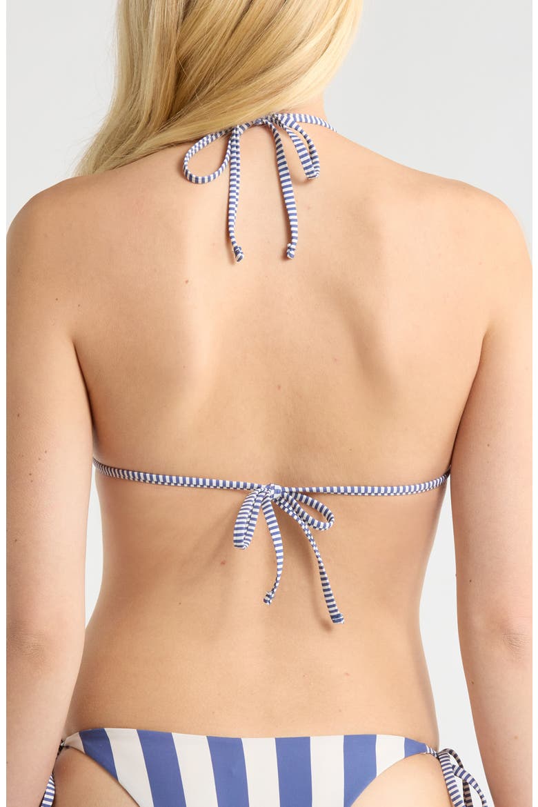 Stripe Out Reversible Triangle Bikini Top, Alternate, color, BIJOU BLUE