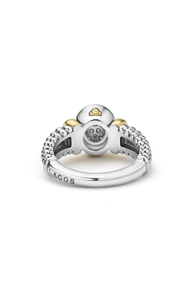 Signature Caviar Two-Tone Oval Caviar Diamond Ring, Alternate, color, TWO TONE