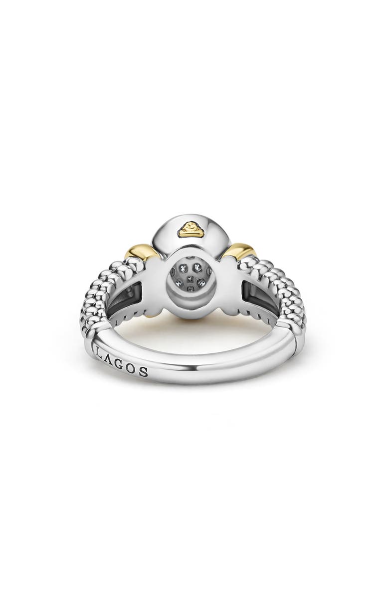 LAGOS Signature Caviar Two-Tone Oval Caviar Diamond Ring, Alternate, color, Two Tone