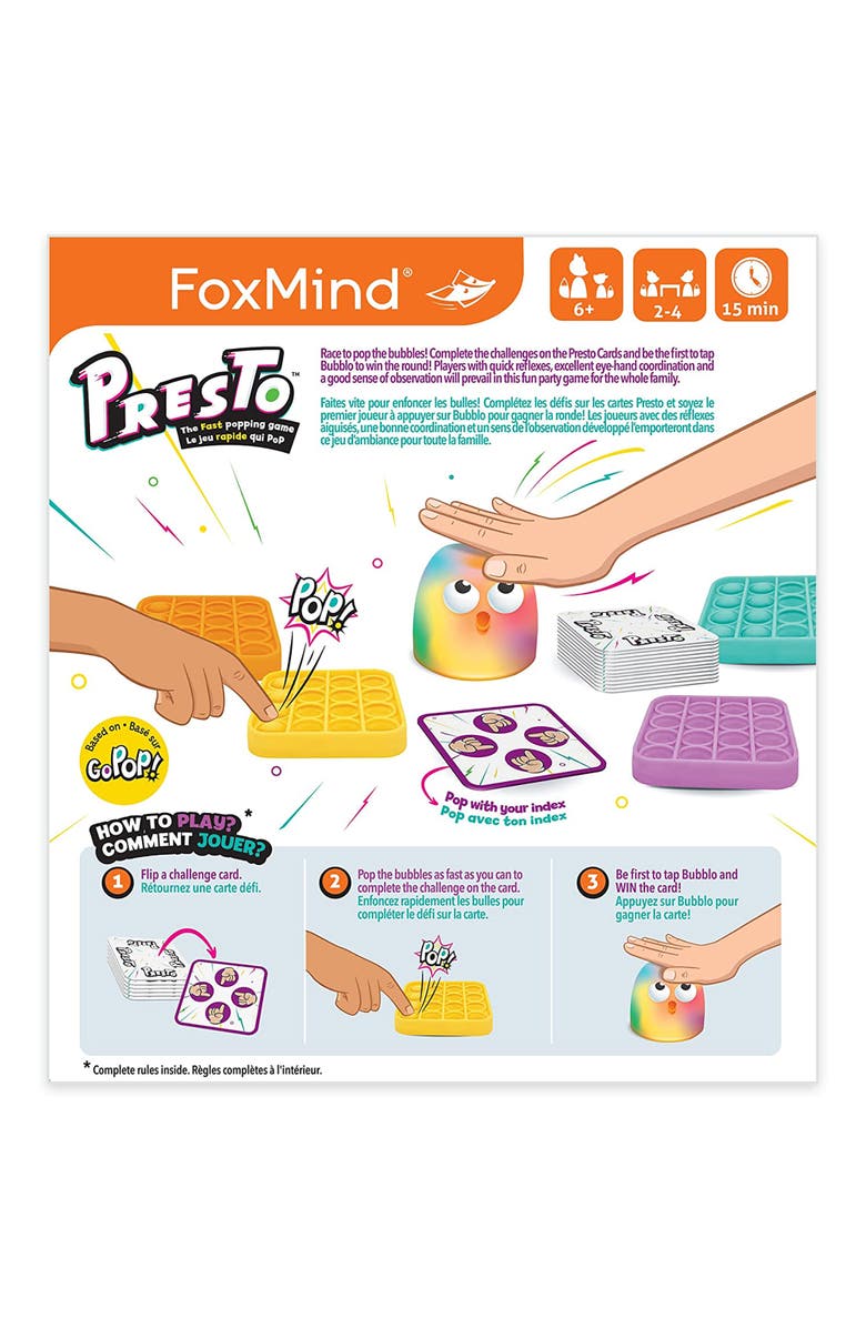 FoxMind Go Pop Presto Fidget Popping Game, Alternate, color,