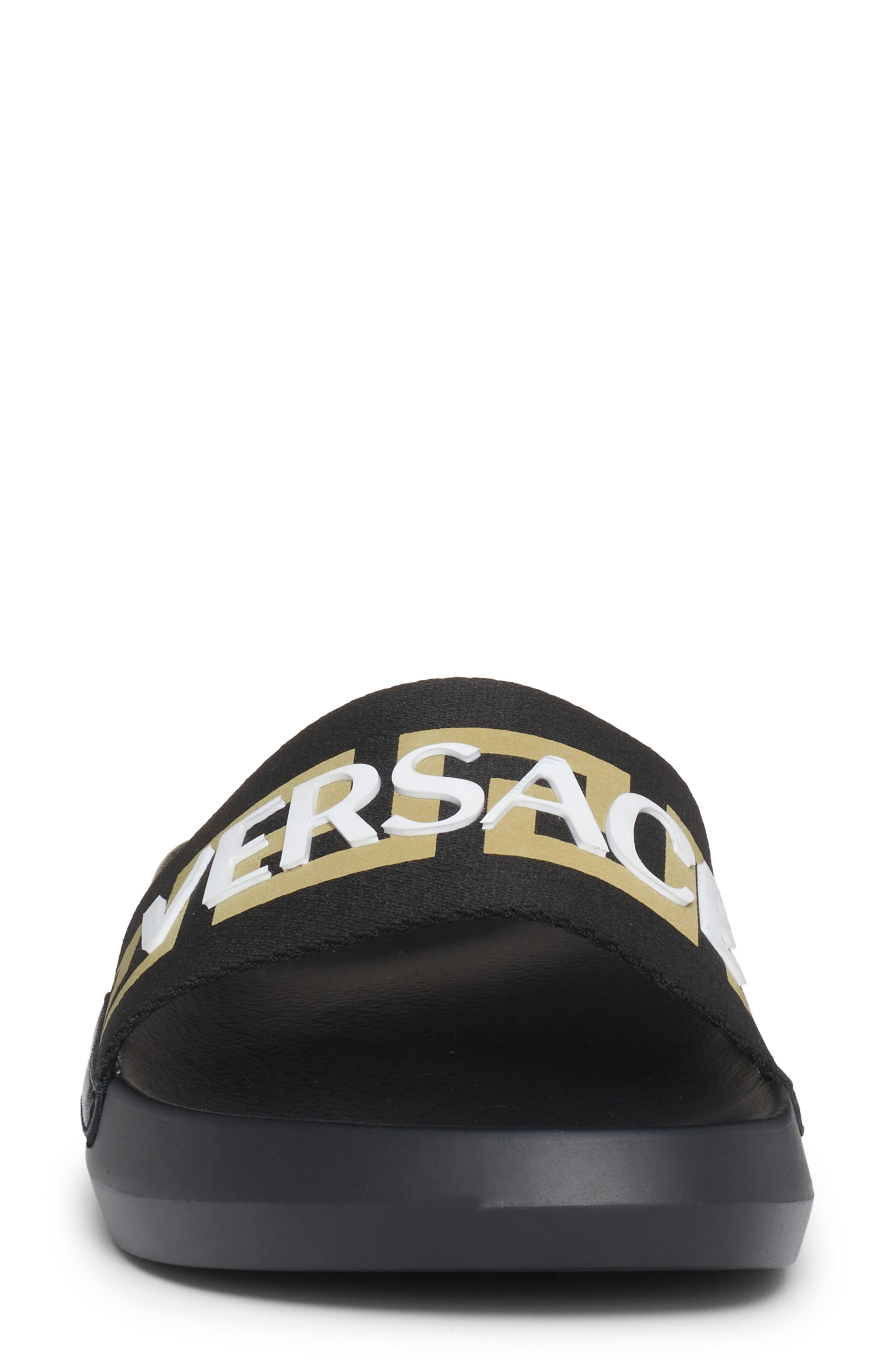 Versace La Greca Logo Pool Slide Sandal, Alternate, color, 
