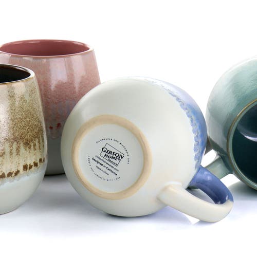 Gibson Home Avery Creek 4 Piece 19.1oz Stoneware Mug Set In Multi
