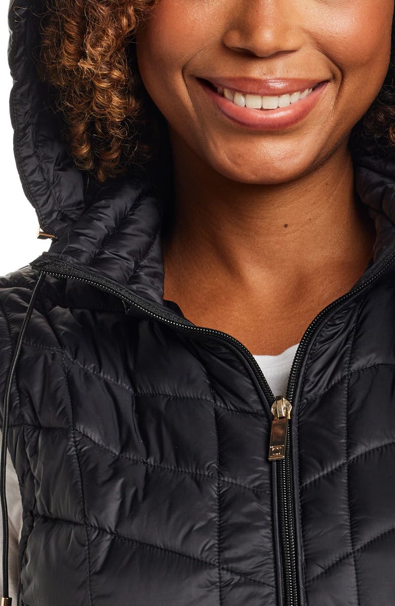 Gallery Quilted Water Resistant Vest with Removable Hood, Alternate, color, 