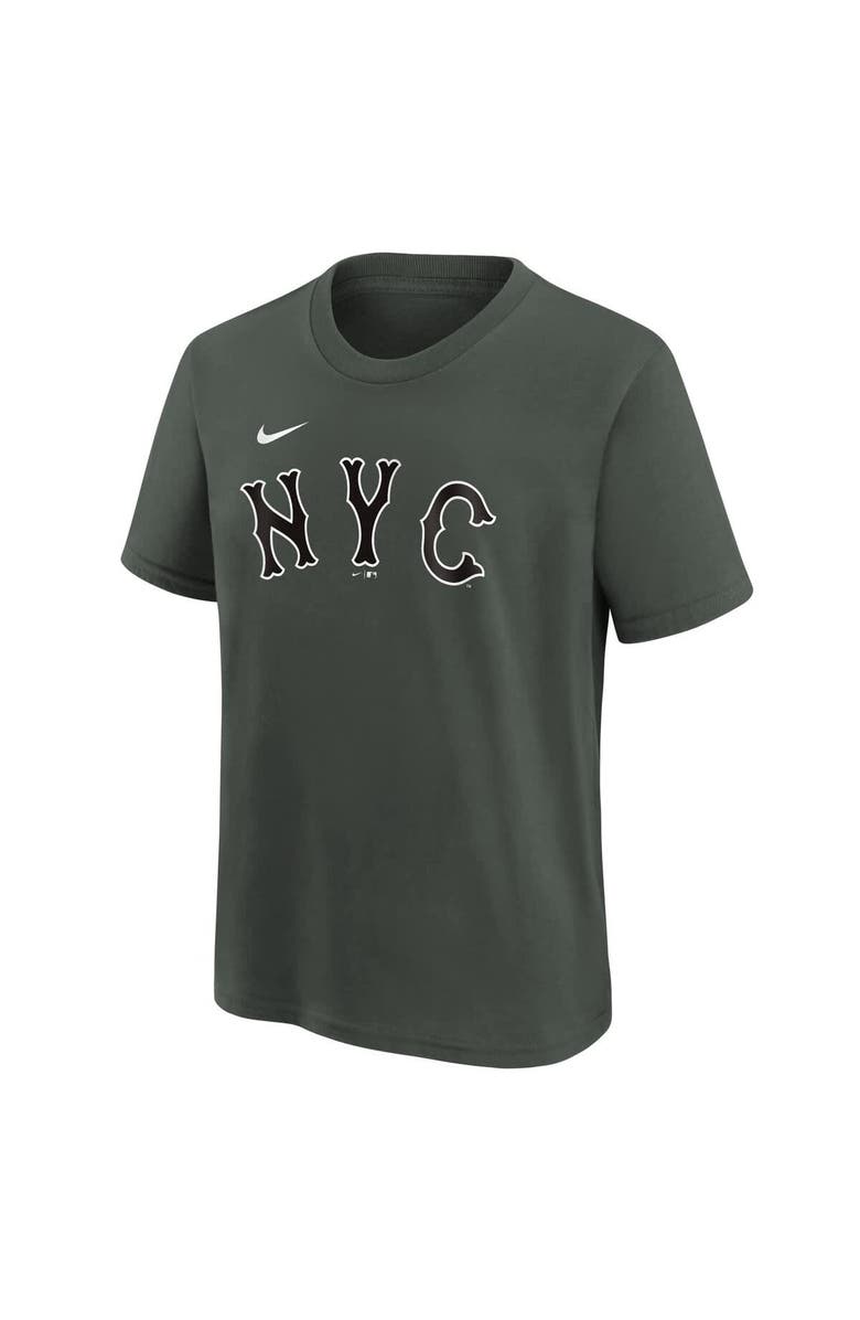 Nike Youth Nike  Anthracite New York Mets City Connect Wordmark T-Shirt, Alternate, color, 