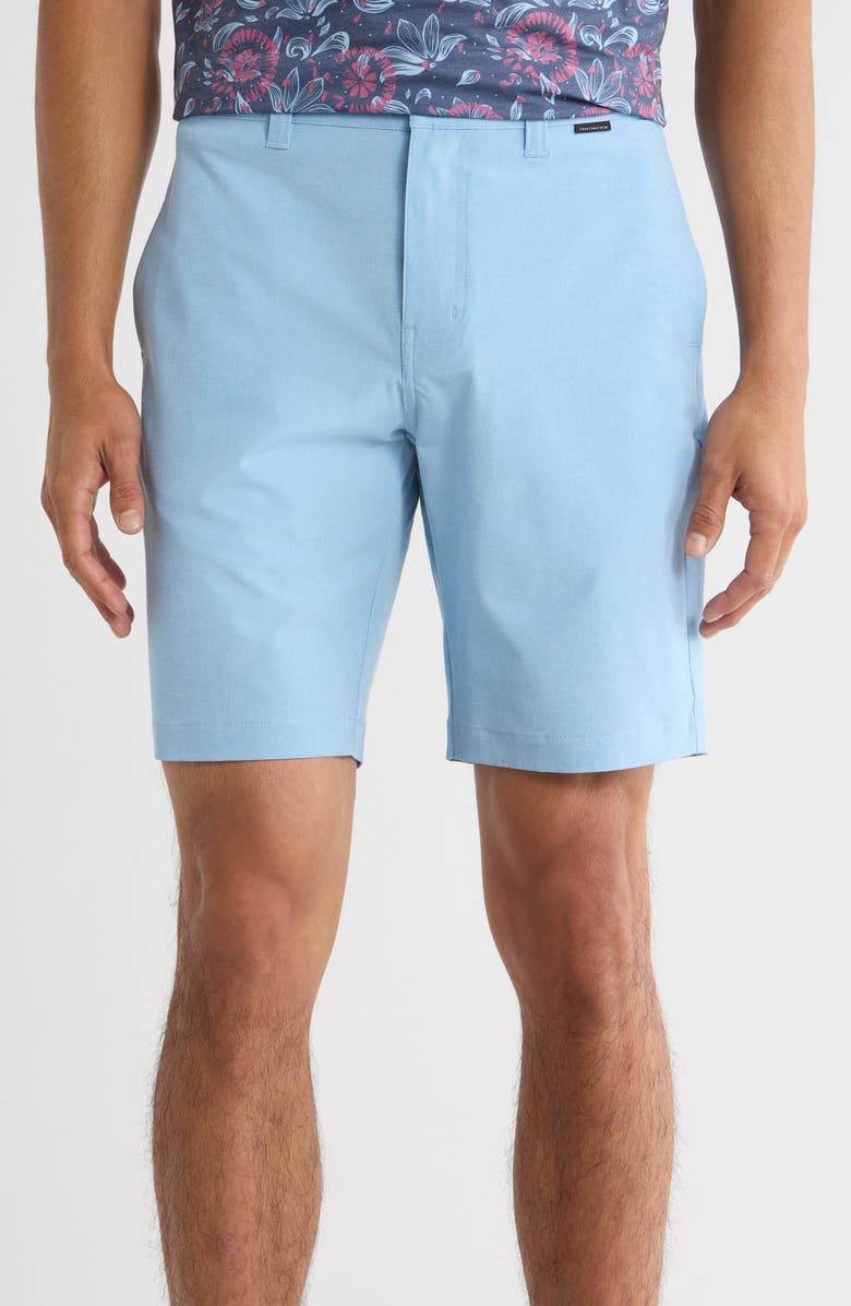 TravisMathew Day Date Shorts, Main, color, Powder Blue