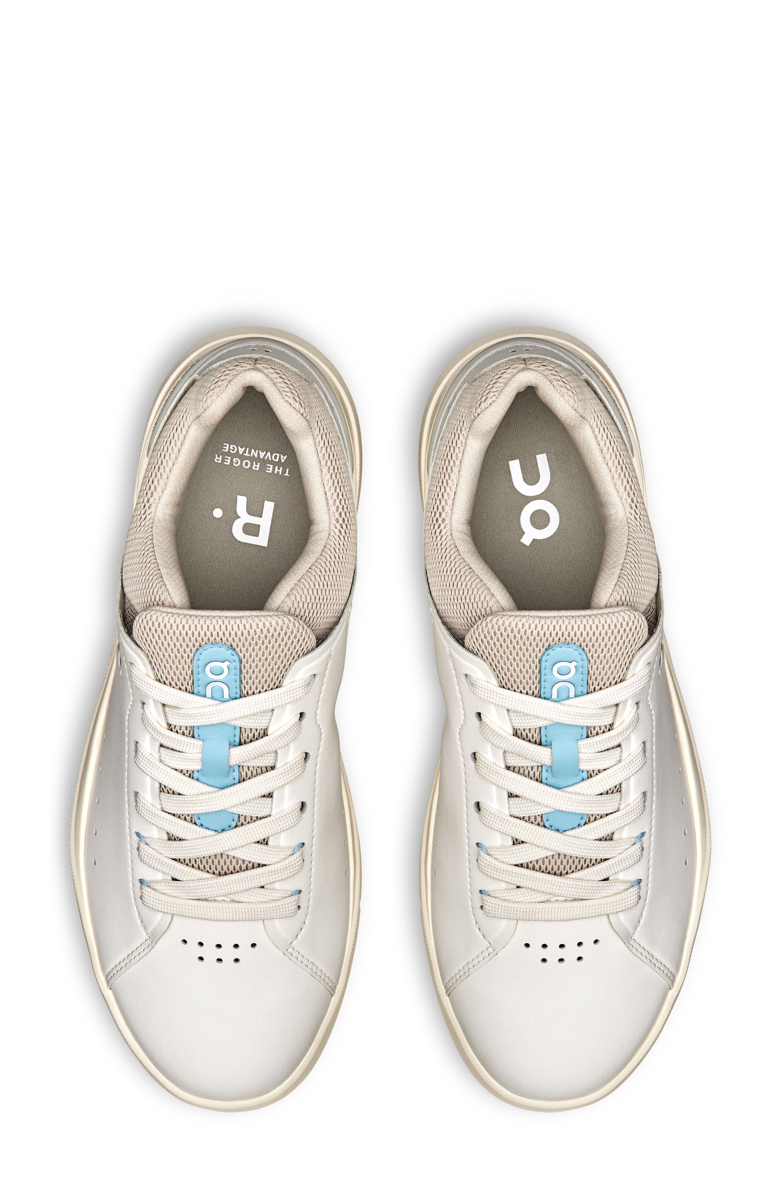 On THE ROGER Advantage Tennis Sneaker, Alternate, color, White/ Sand