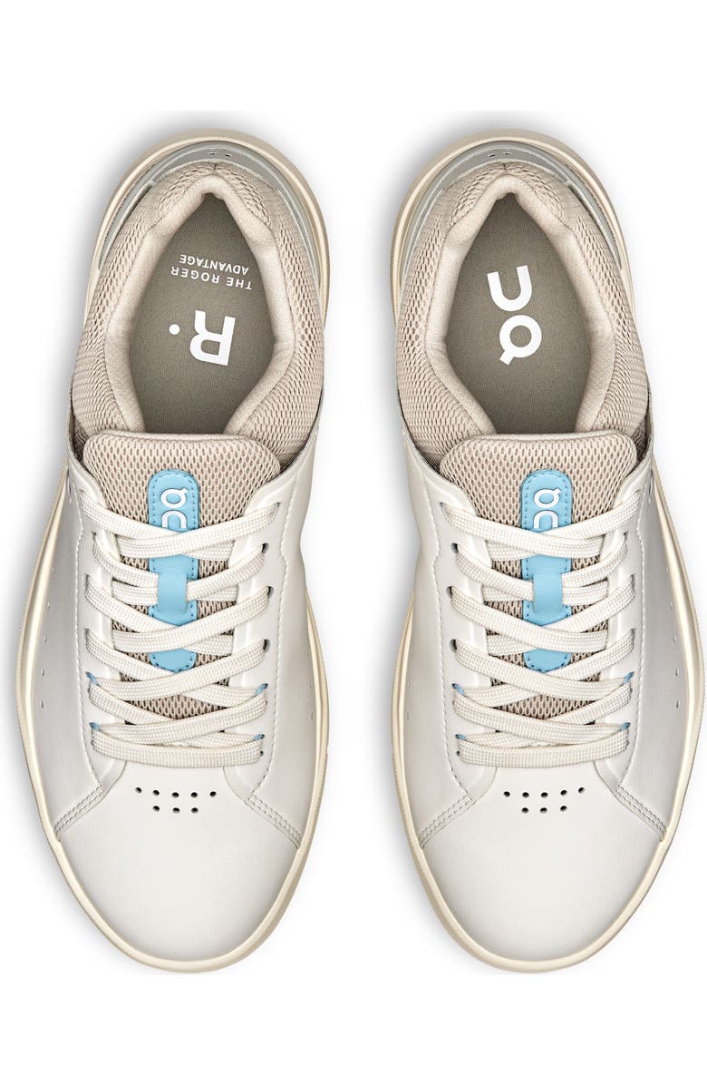 On THE ROGER Advantage Tennis Sneaker, Alternate, color, White/ Sand