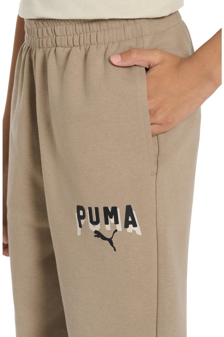 Kids' Class Pack Cotton Blend French Terry Joggers, Alternate, color, PALE BROWN