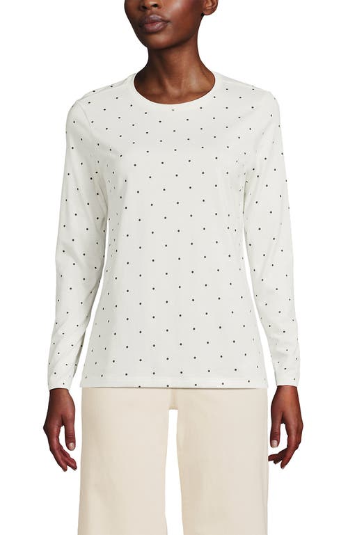 Lands' End Supima Cotton Long Sleeve Crewneck T-shirt In Multi