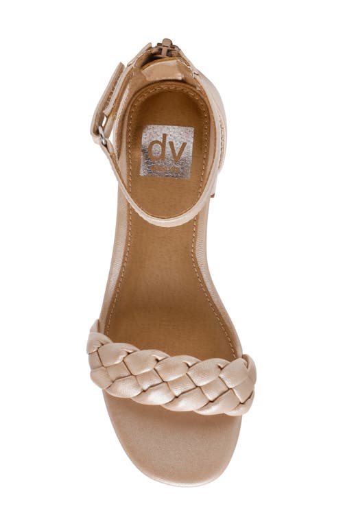 Dolce Vita Dv By  Dv  Braided Strap Ankle Strap Sandal In Champagne
