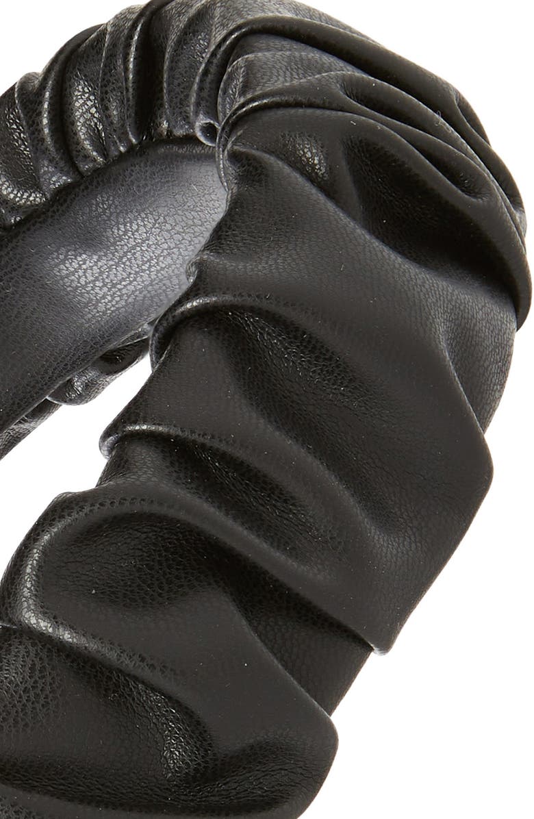 Lele Sadoughi Kelly Ruched Faux Leather Headband, Alternate, color, 