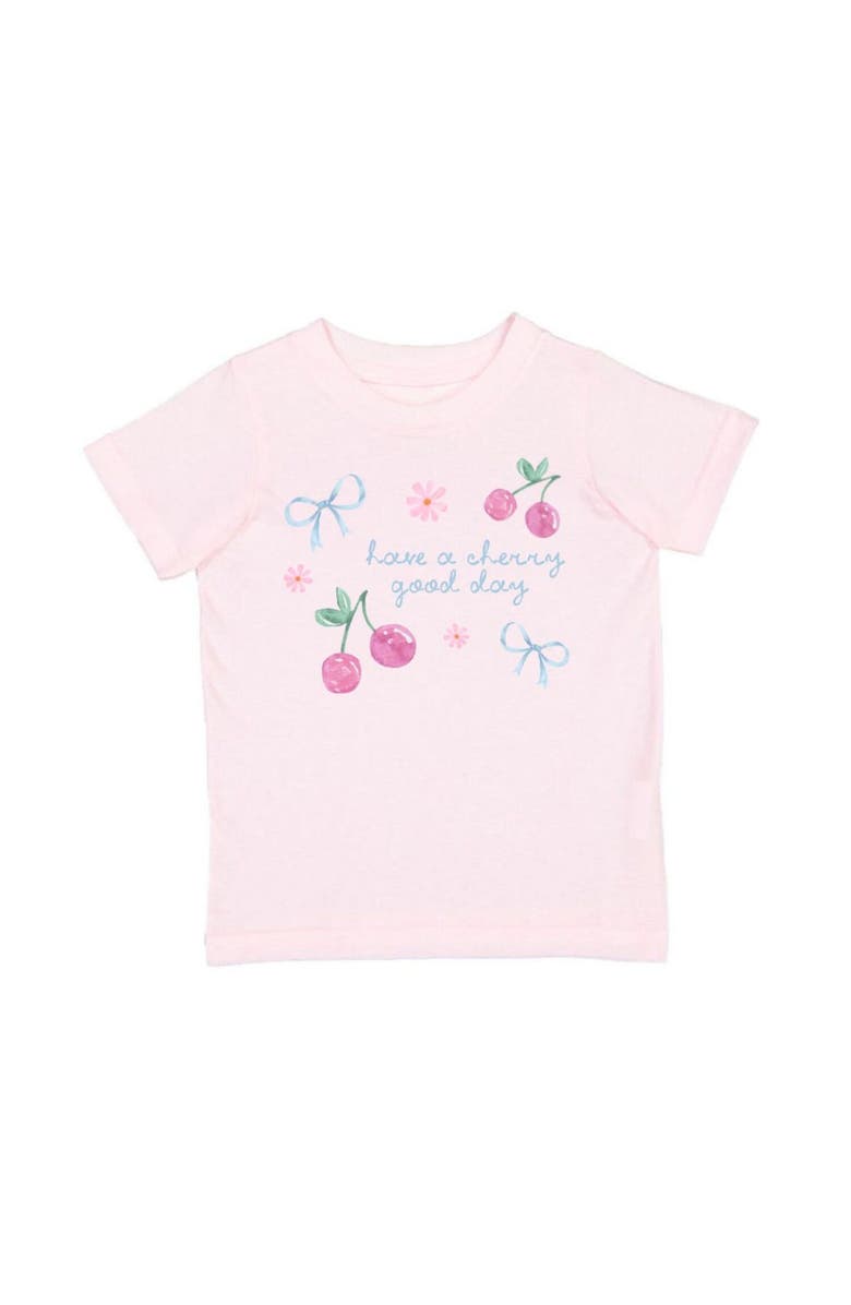 Sweet Wink Cherry Good Day Short Sleeve T-Shirt, Main, color, Ballet Pink